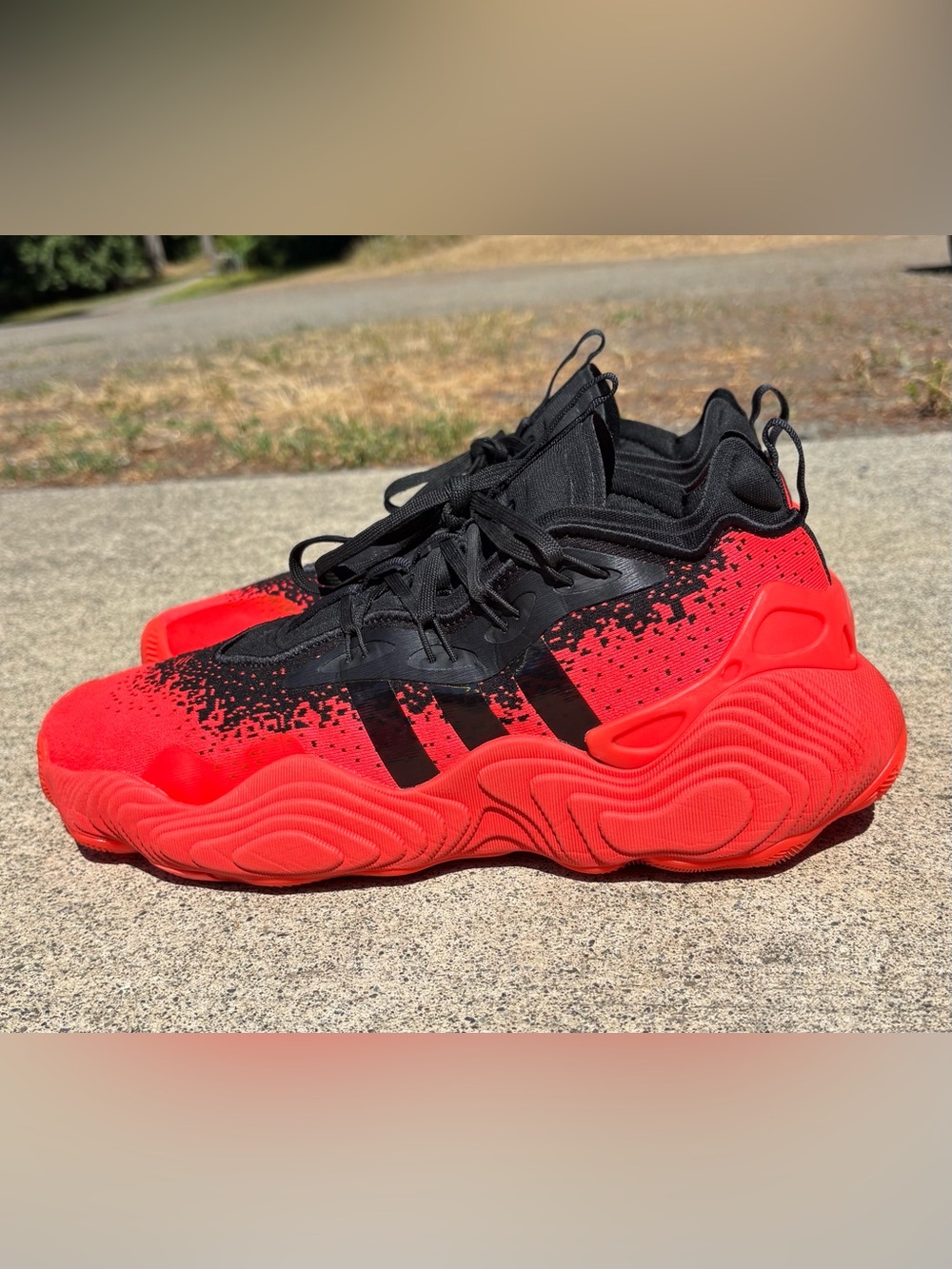 adidas Trae Young 3 Solar Red Black Basketball Shoes Men’s 11